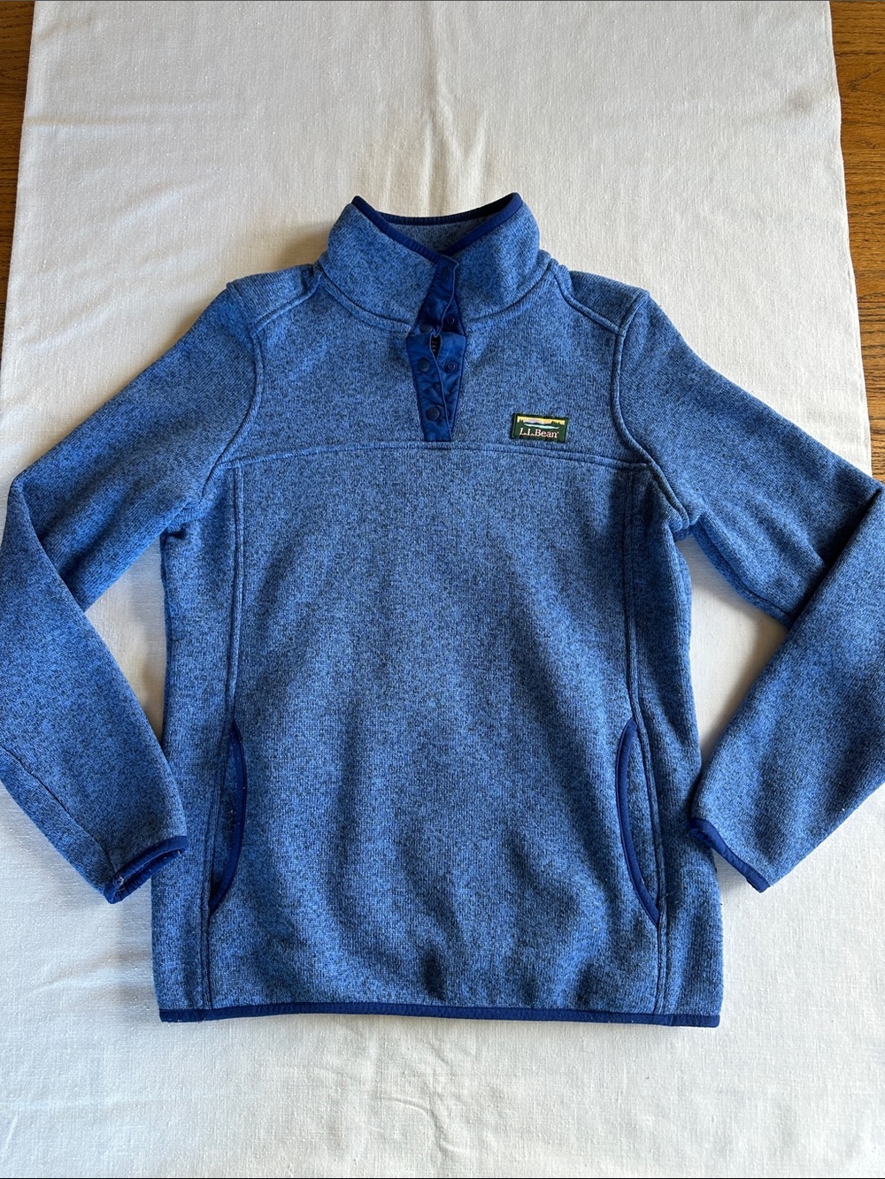 L.L.Bean Sweater Fleece Pullover Blue S